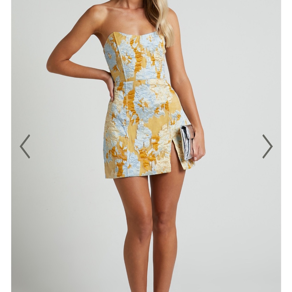 Floral Strapless Dress